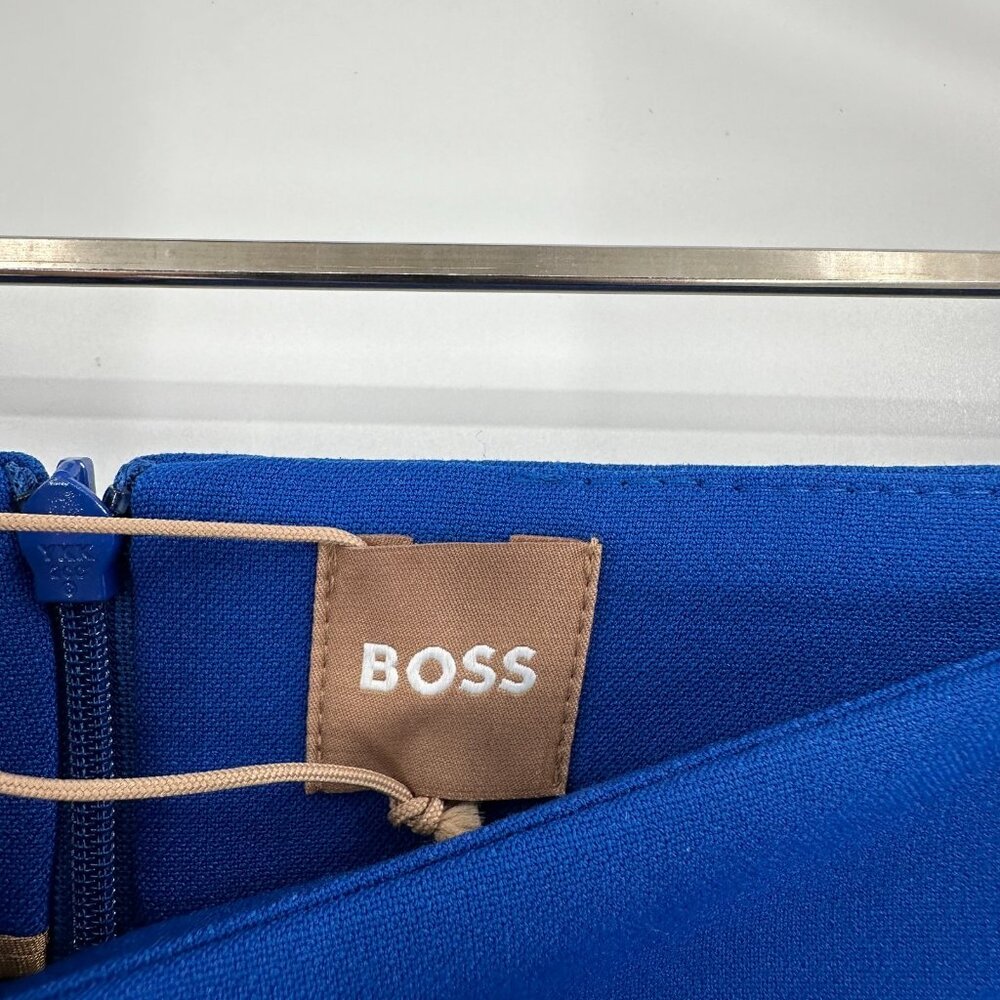 Boss Royal Blue A-line Mini Skirt Size 10 Women's Vitama Inverted Pleated Skirt - Picture 3 of 10